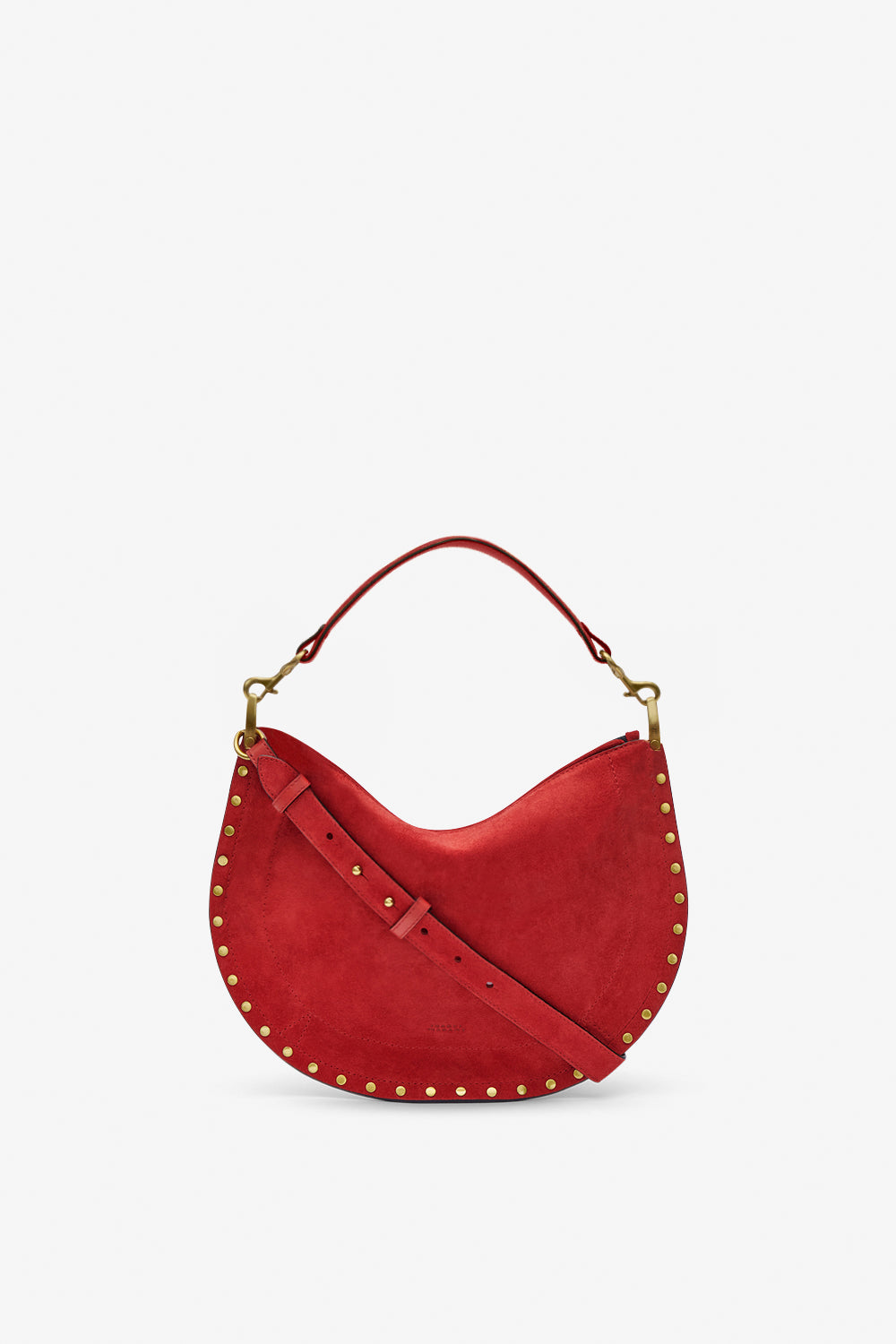 Oskan soft zip suede leather bag - Scarlet red - Woman - 1