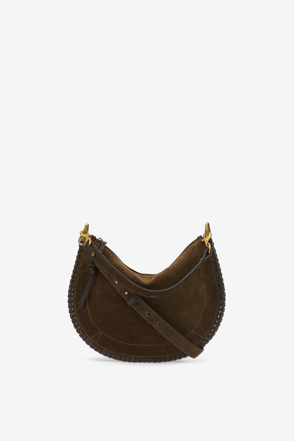 Oskan soft zip suede leather bag - Bronze - Woman - 5
