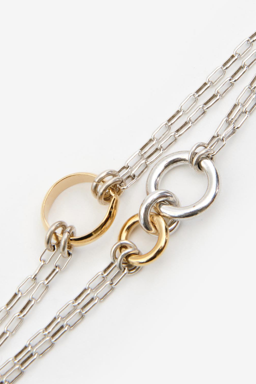 Bracciale con catene e anelli dancing ring man - Silver-gold - Man - 3