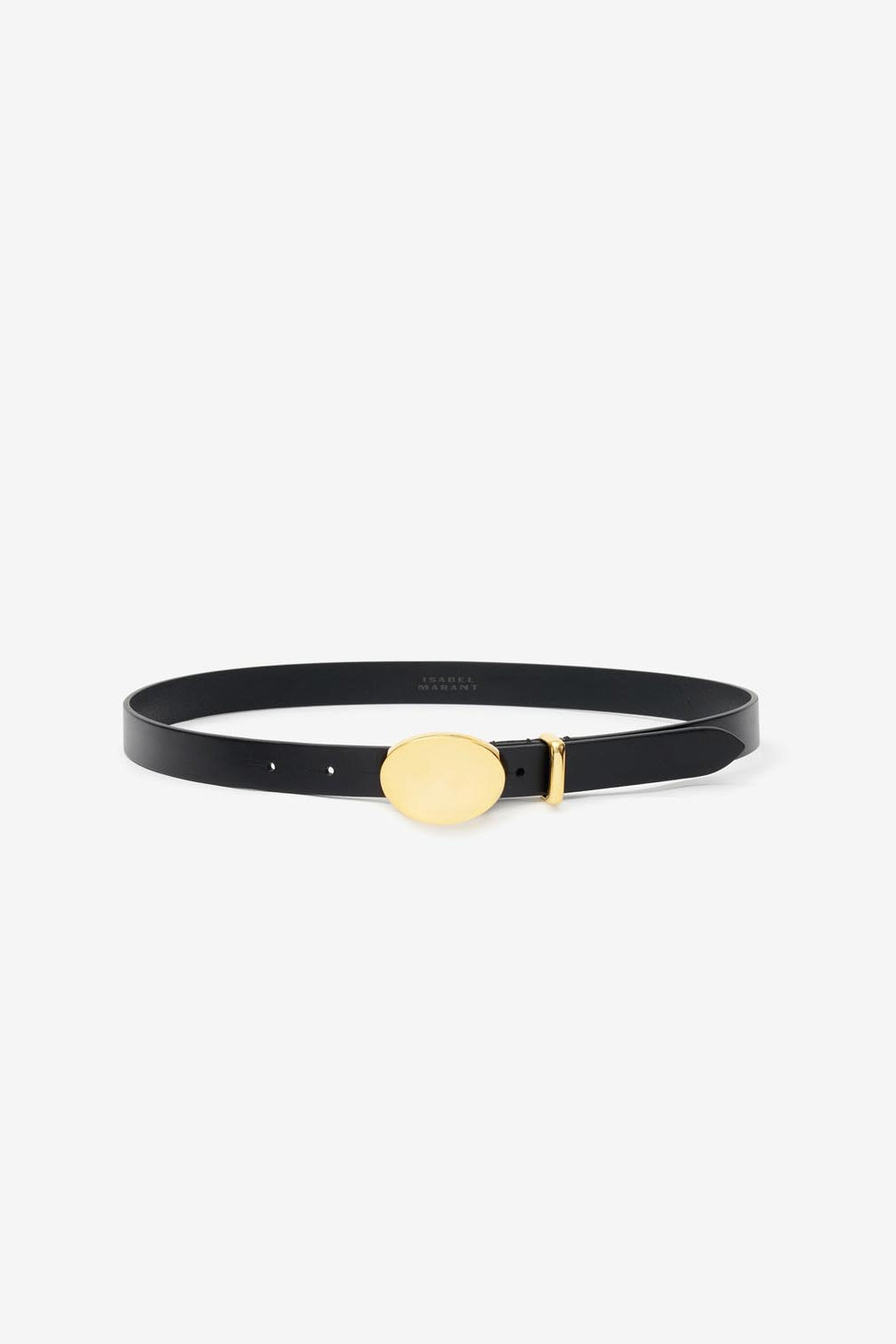 Silvana oval buckle belt - Black and gold - Woman - 5