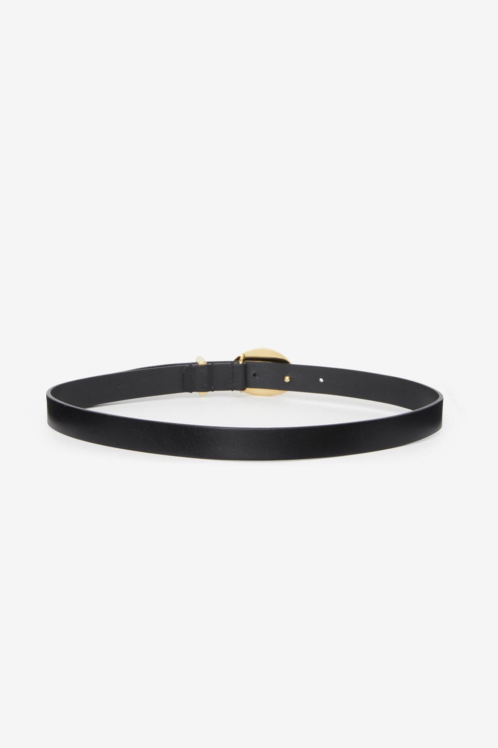 Silvana oval buckle belt - Black and gold - Woman - 3