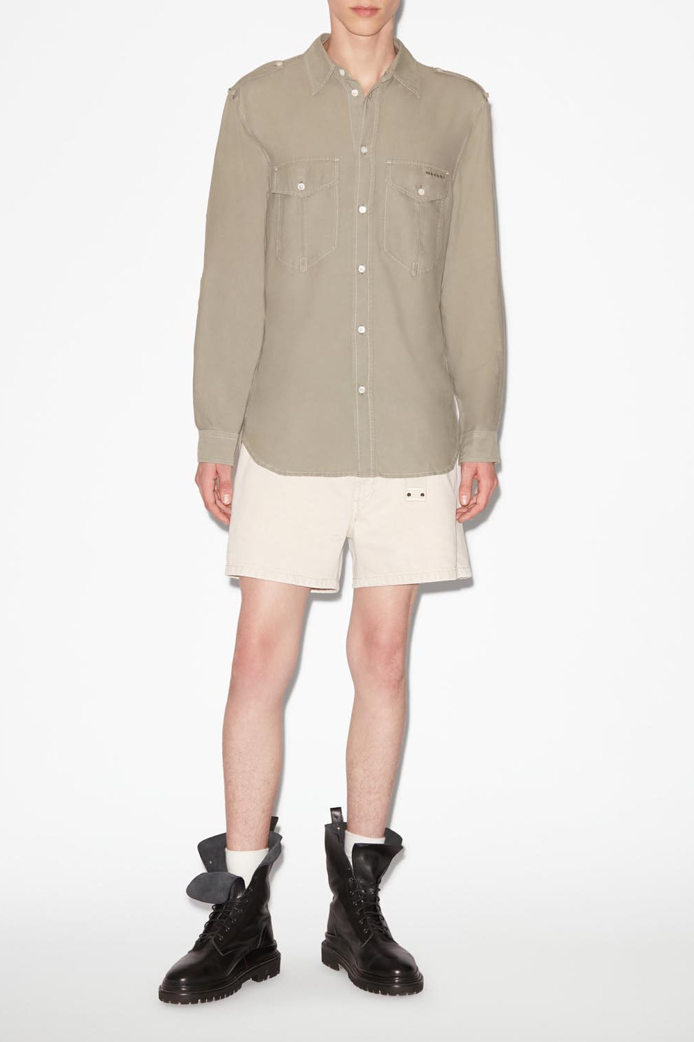 Chemise en coton cesar - Kaki - Man - 2