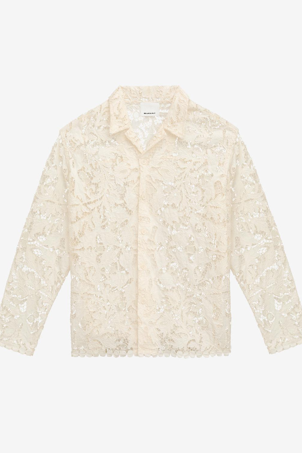 Camisa de encaje calado orfeo - Crudo - Man - 1