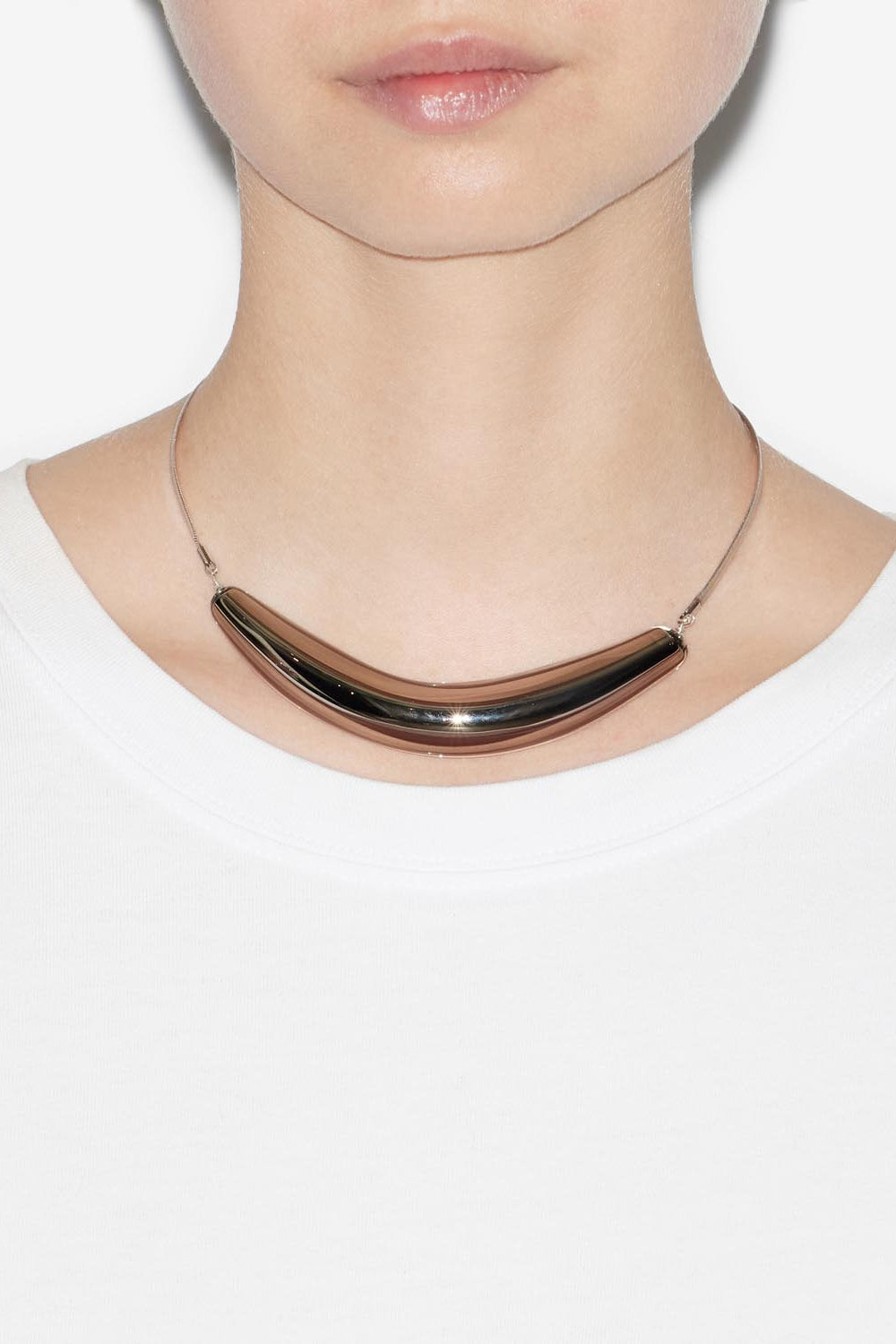 Collar de perlas ancho oyan - Gun metal-silver - Woman - 2