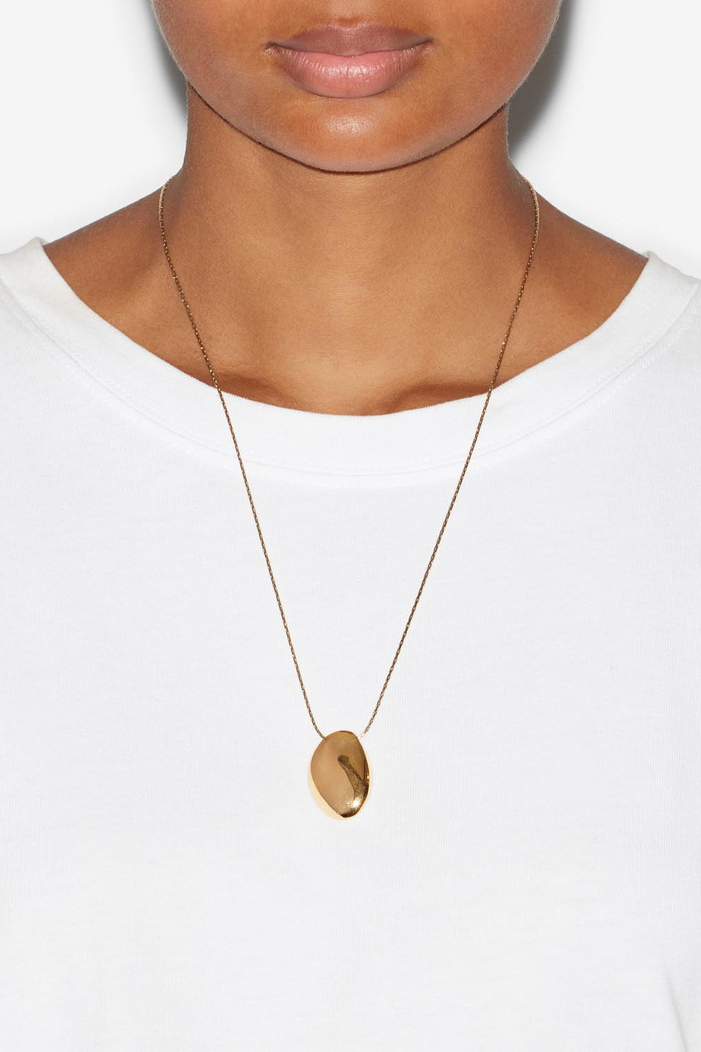 Shiny day pendant necklace in gold-finish brass - Gold - Woman - 2