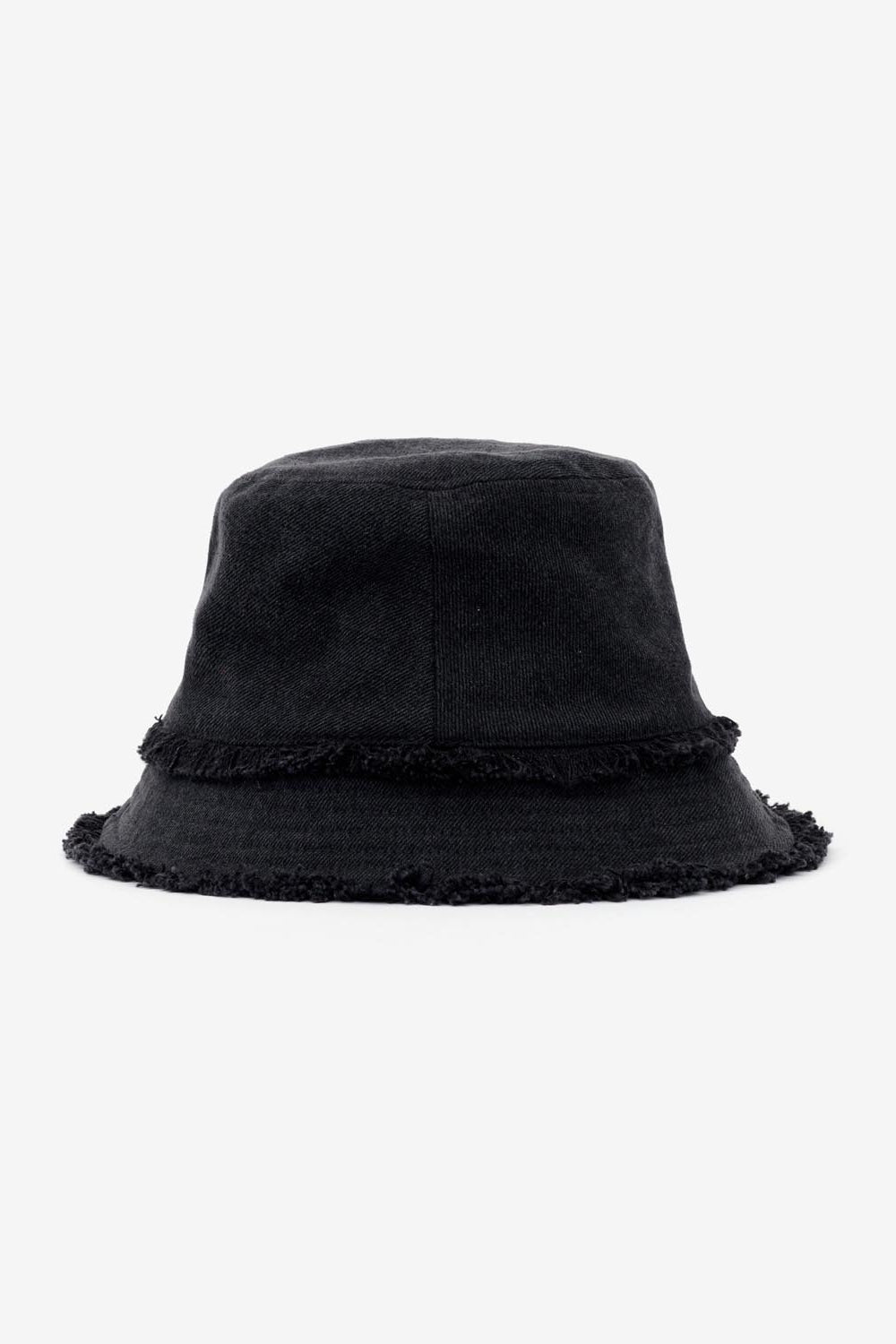 Bergen cotton bucket hat with logo - Black - Woman - 2