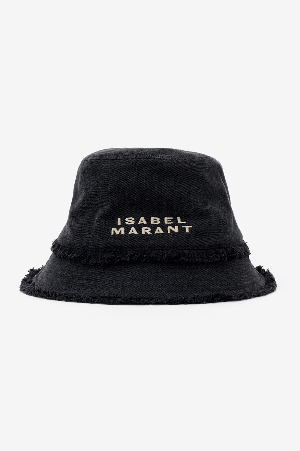 Bergen cotton bucket hat with logo - Black - Woman - 1