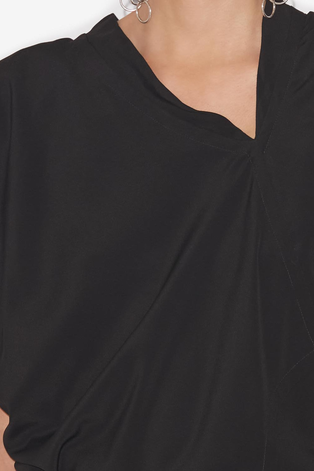 Haut asymétrique en jersey keddy - Noir - Woman - 3