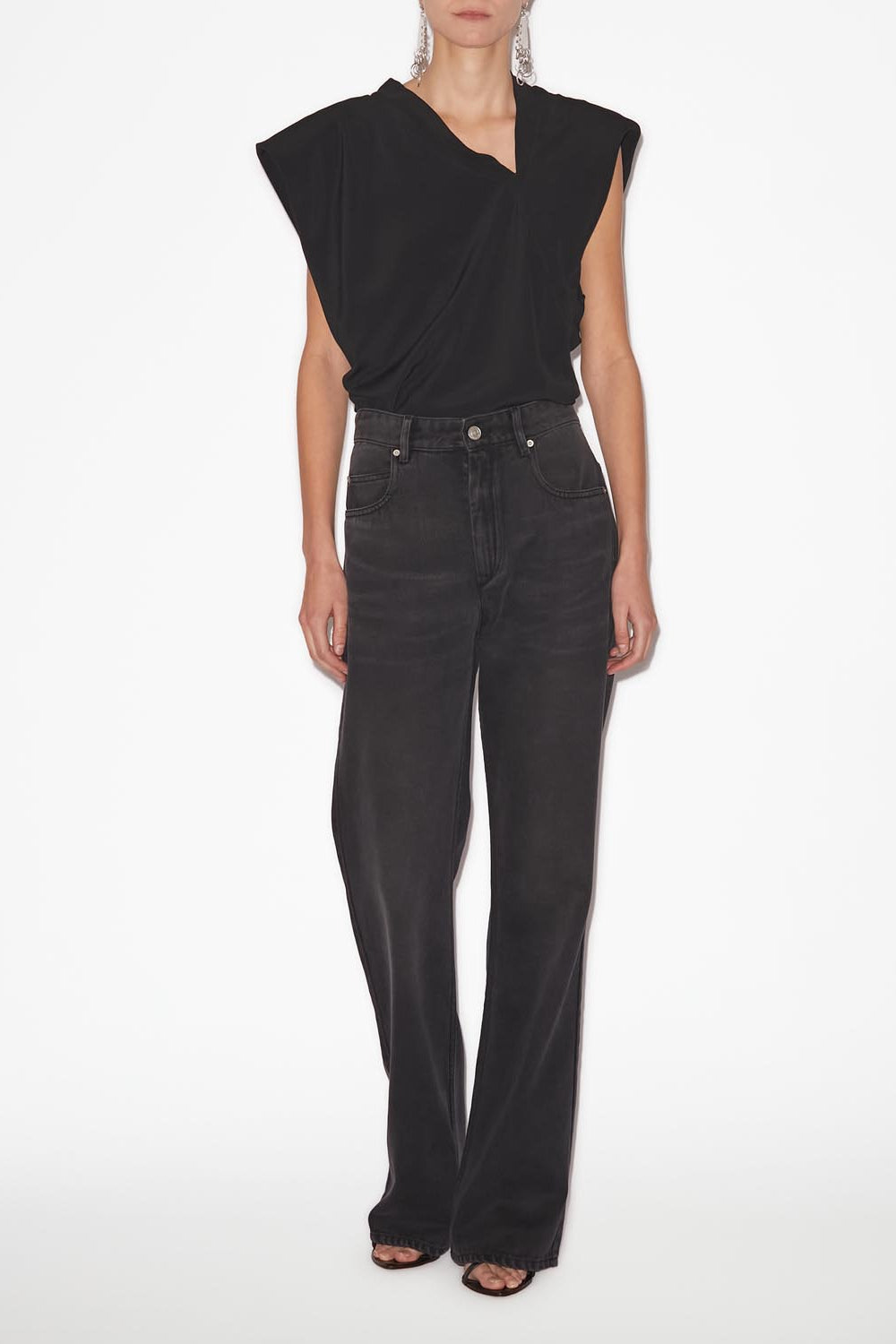 Haut asymétrique en jersey keddy - Noir - Woman - 2