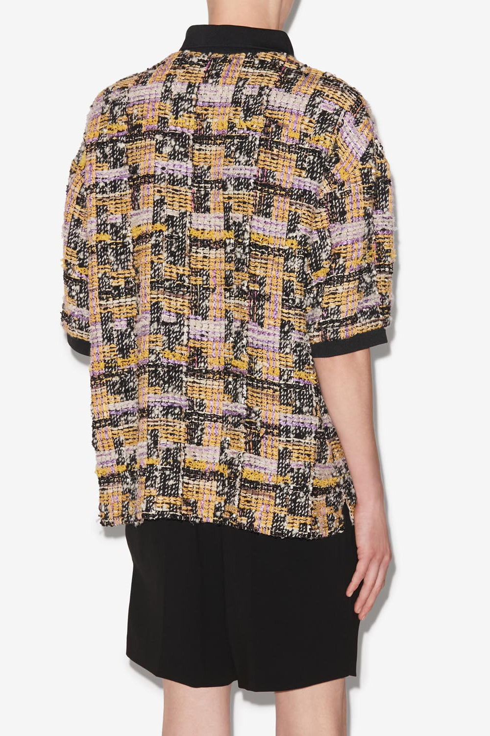 Haut en tweed de laine imprimé dorian - Lilas-jaune - Man - 6