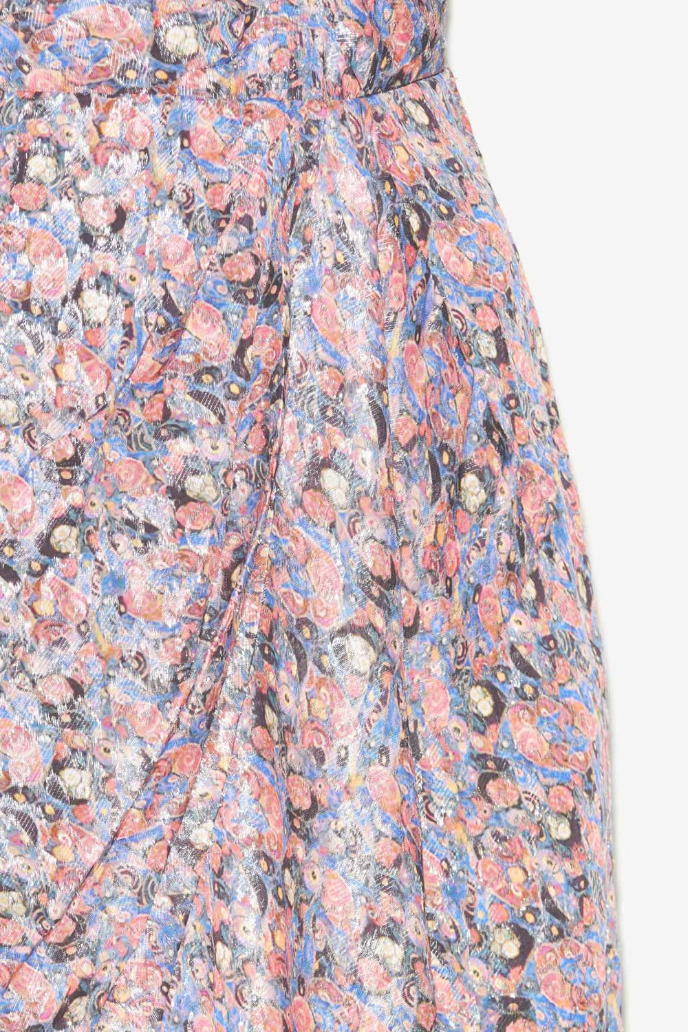 Rosalia long printed jacquard skirt - Blue - Woman - 3