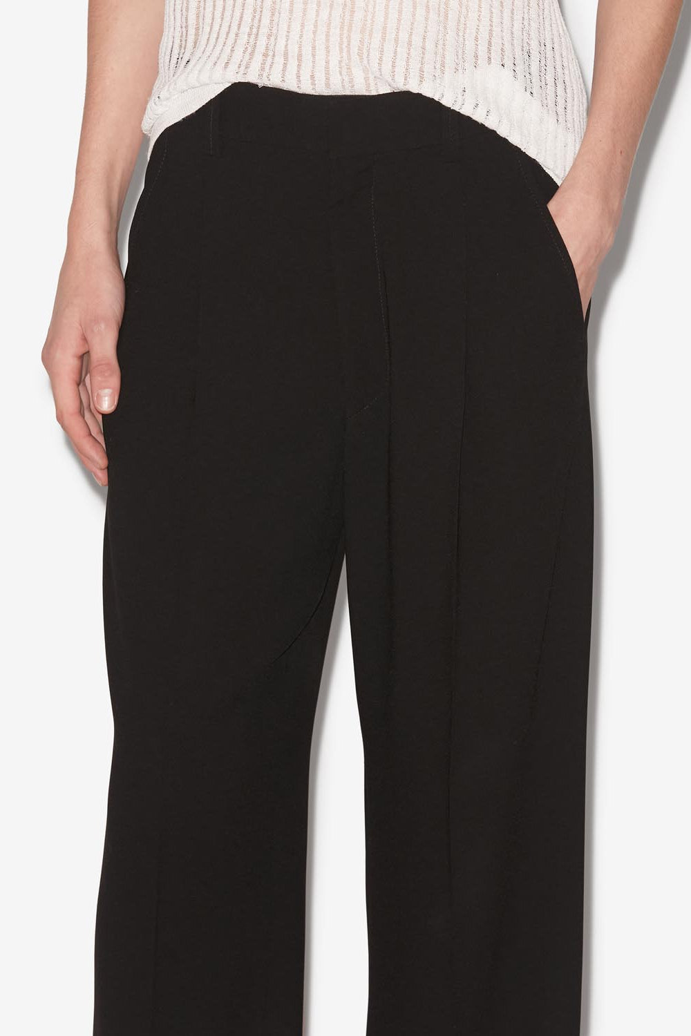 Noeva wide-leg suit pants - Black - Man - 4