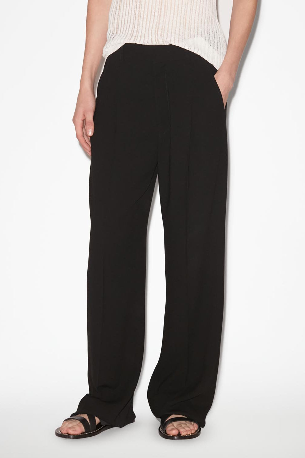 Noeva wide-leg suit pants - Black - Man - 5