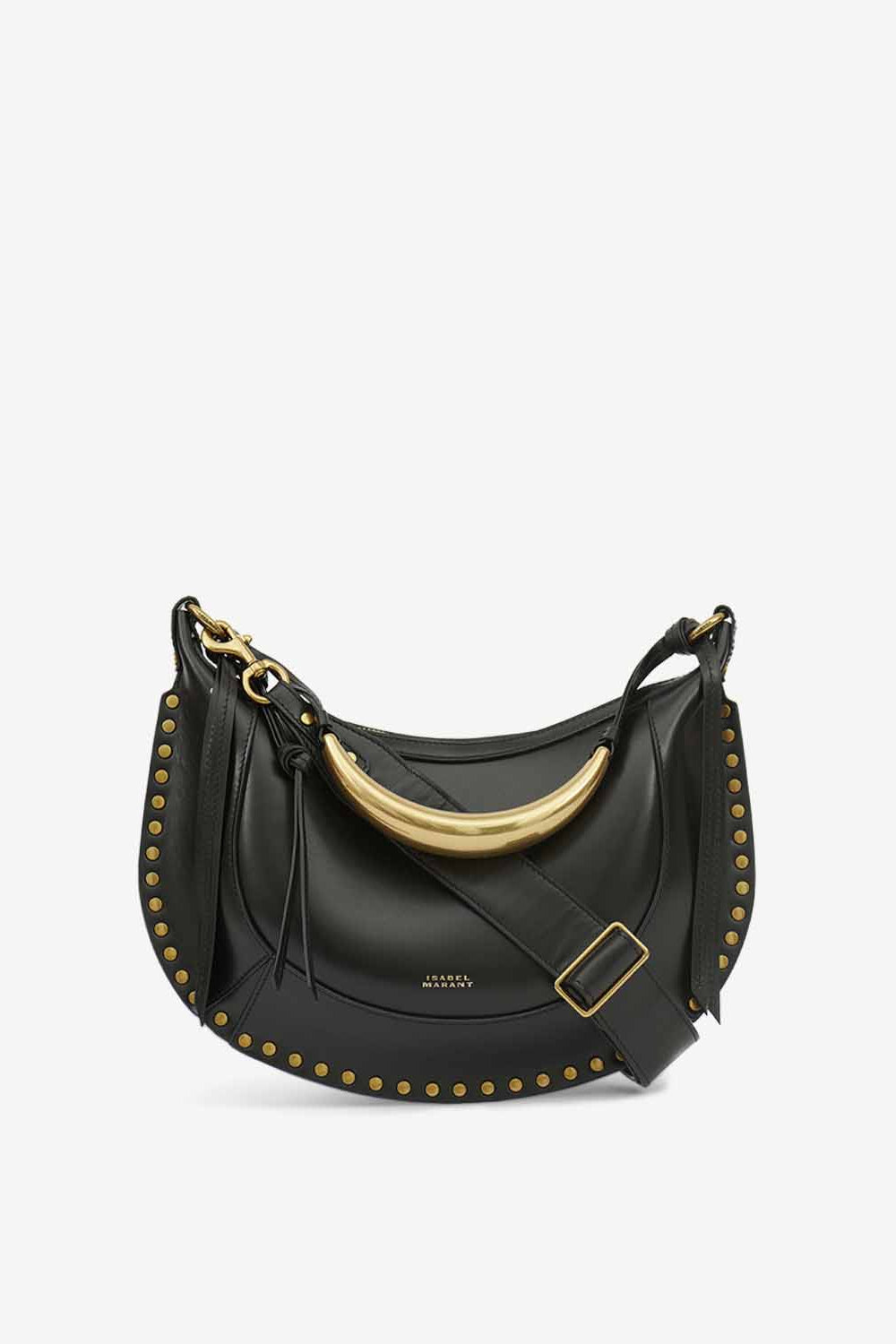 Naoko calfskin leather hand and shoulder bag - Black and gold - Woman - 1