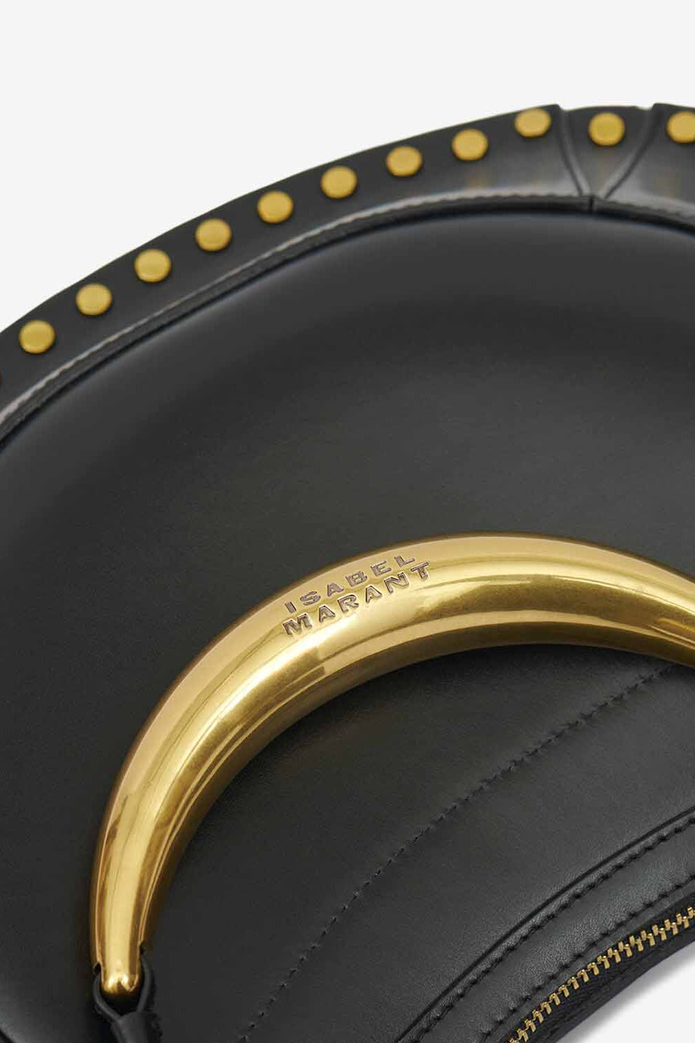 Naoko calfskin leather hand and shoulder bag - Black and gold - Woman - 4