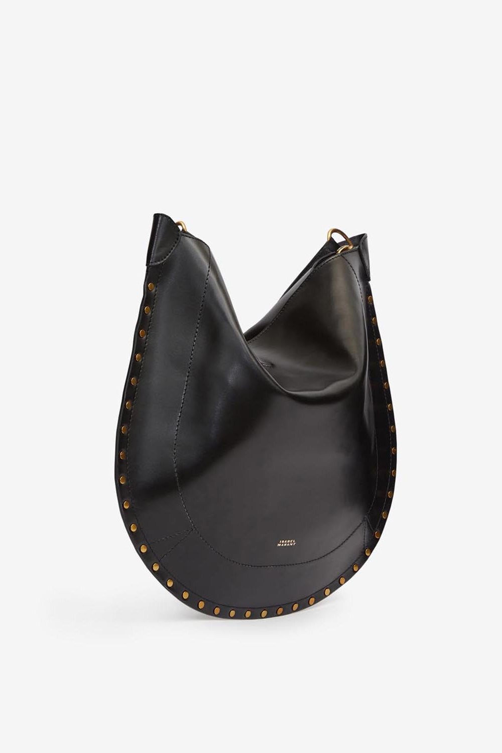 Oskan hobo soft shoulder bag in calfskin leather - Black - Woman - 5