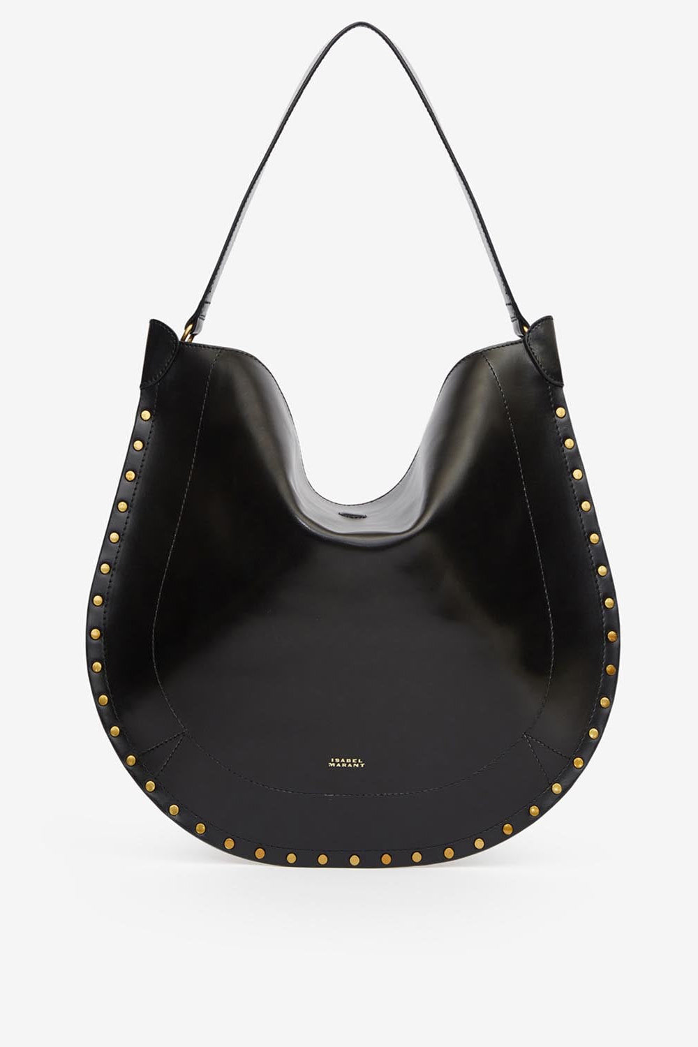 Oskan hobo soft shoulder bag in calfskin leather - Black - Woman - 1