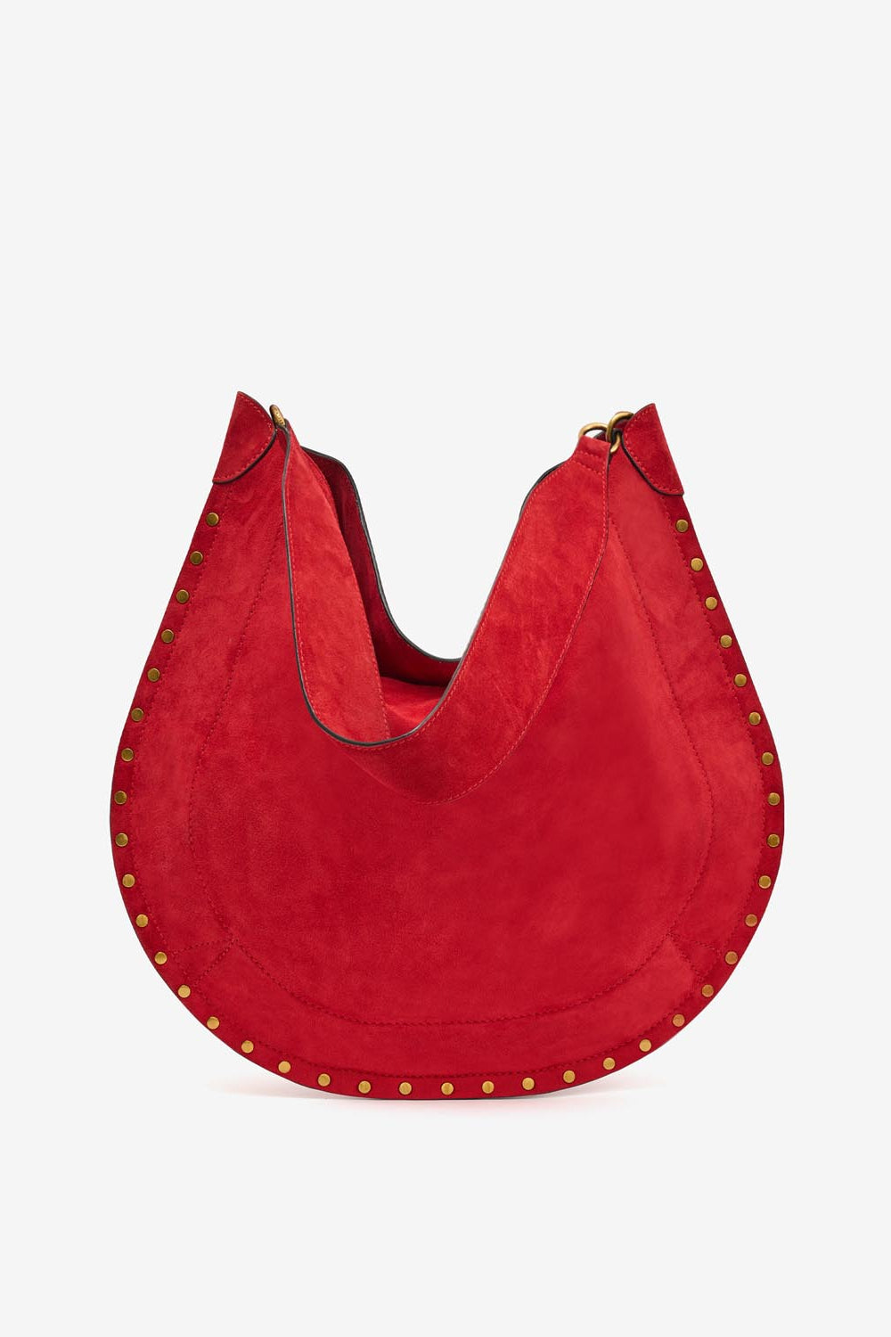 Sac oskan hobo soft en cuir de veau velours  - Rouge écarlate - Woman - 3