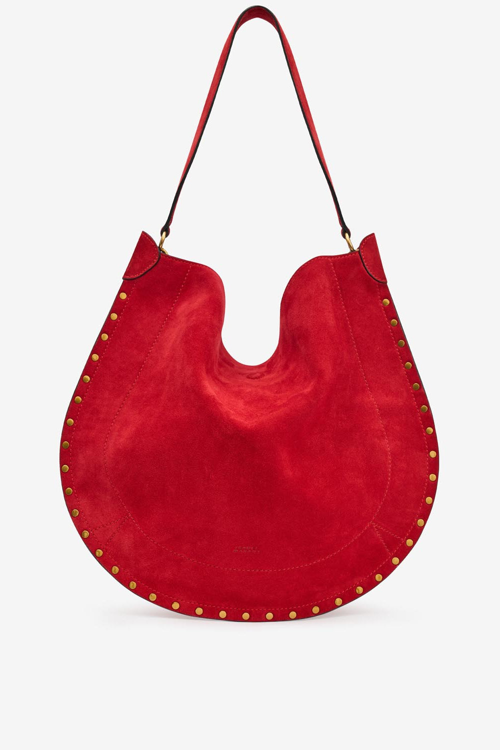 Sac oskan hobo soft en cuir de veau velours  - Rouge écarlate - Woman - 1