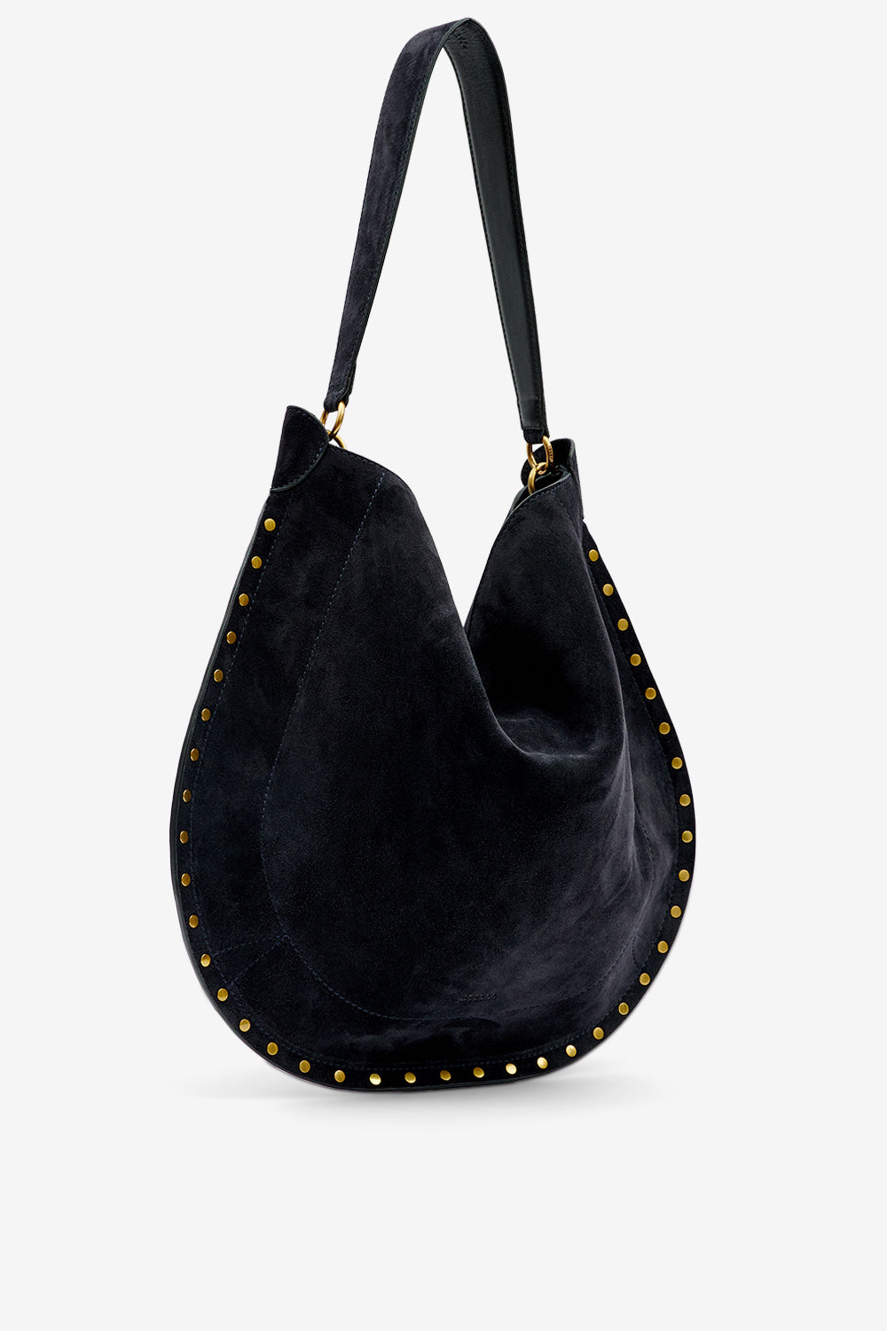 Oskan hobo soft suede calfskin leather bag - Black - Woman - 5