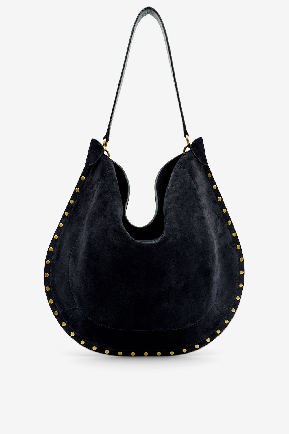 Oskan hobo soft suede calfskin leather bag - Black - Woman - 3