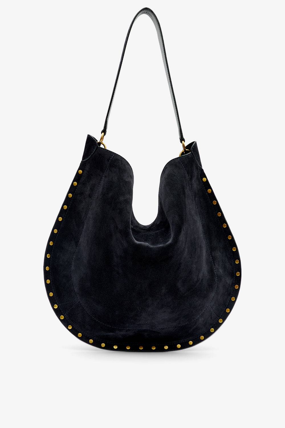 Oskan hobo soft suede calfskin leather bag - Black - Woman - 1
