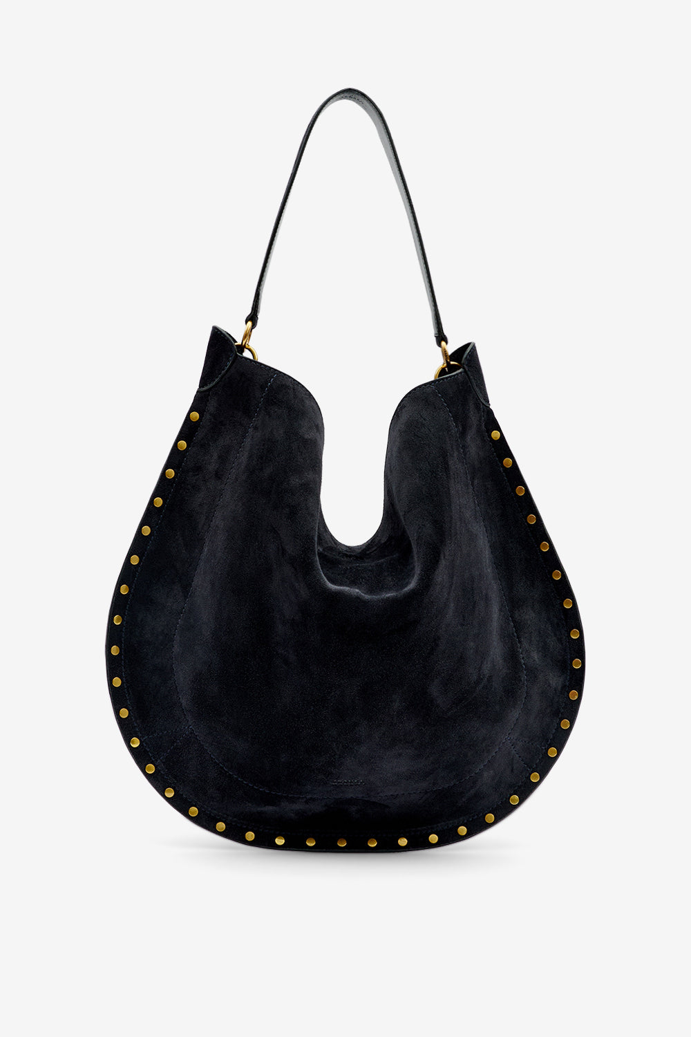 Oskan hobo soft suede calfskin leather bag - Black - Woman - 1