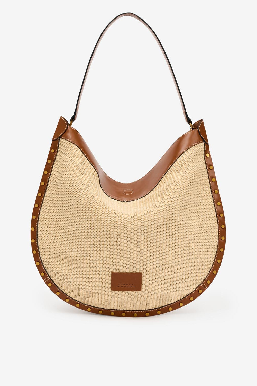 Oskan hobo soft shoulder bag - Natural and cognac - Woman - 1