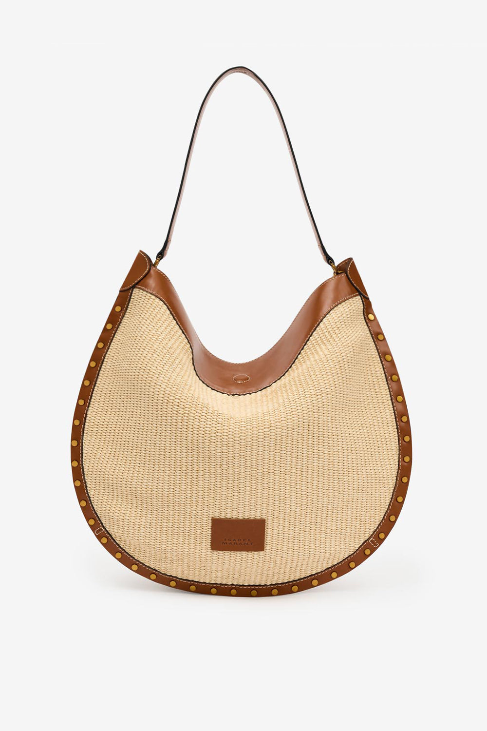 Oskan hobo soft shoulder bag - Natural and cognac - Woman - 1
