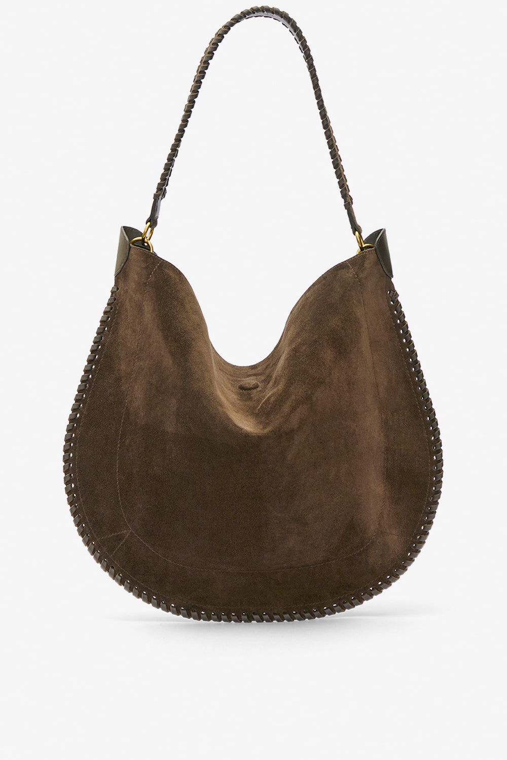 Oskan hobo soft suede calfskin leather bag - Bronze - Woman - 1