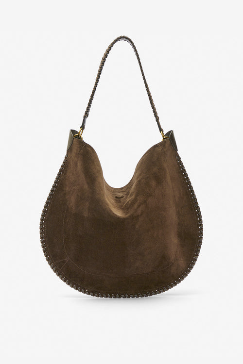 Oskan hobo soft suede calfskin leather bag - Bronze - Woman