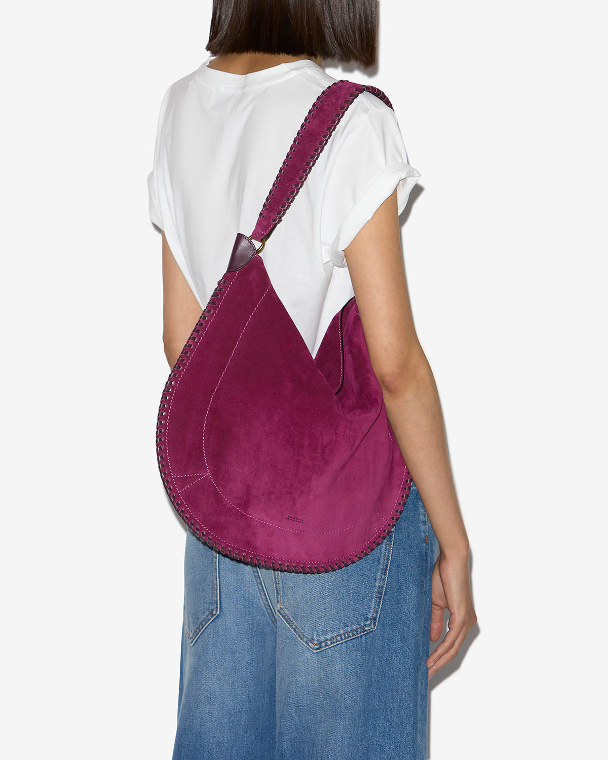 Oskan hobo soft bag Woman Plum 4