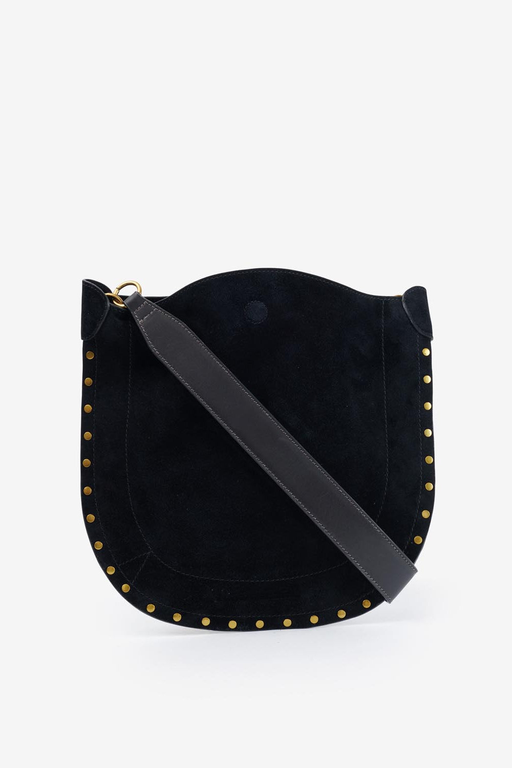 Oskan soft bag in suede calfskin leather - Black - Woman - 3