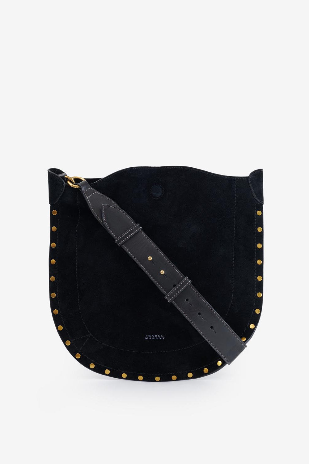 Oskan soft bag in suede calfskin leather - Black - Woman - 1