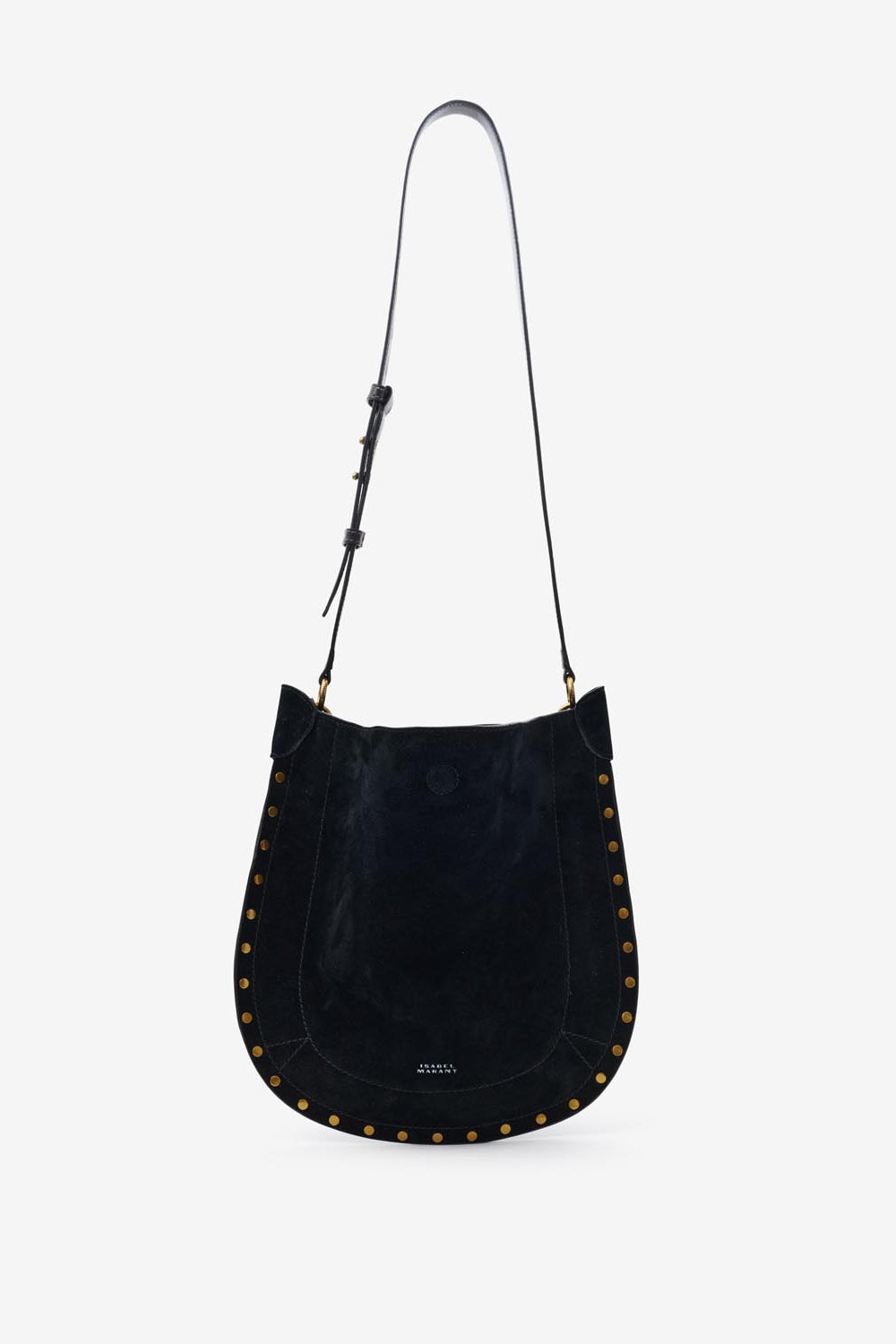 Oskan soft bag in suede calfskin leather - Black - Woman - 6