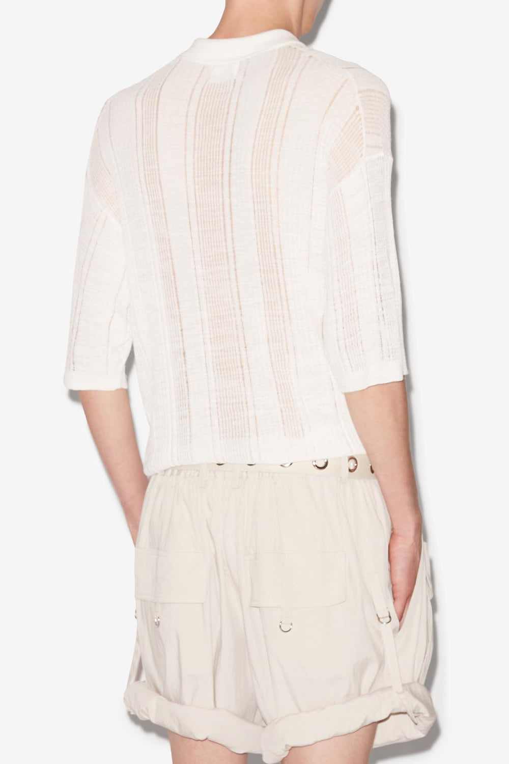 Dickens see-through knit sweater - White - Man - 5