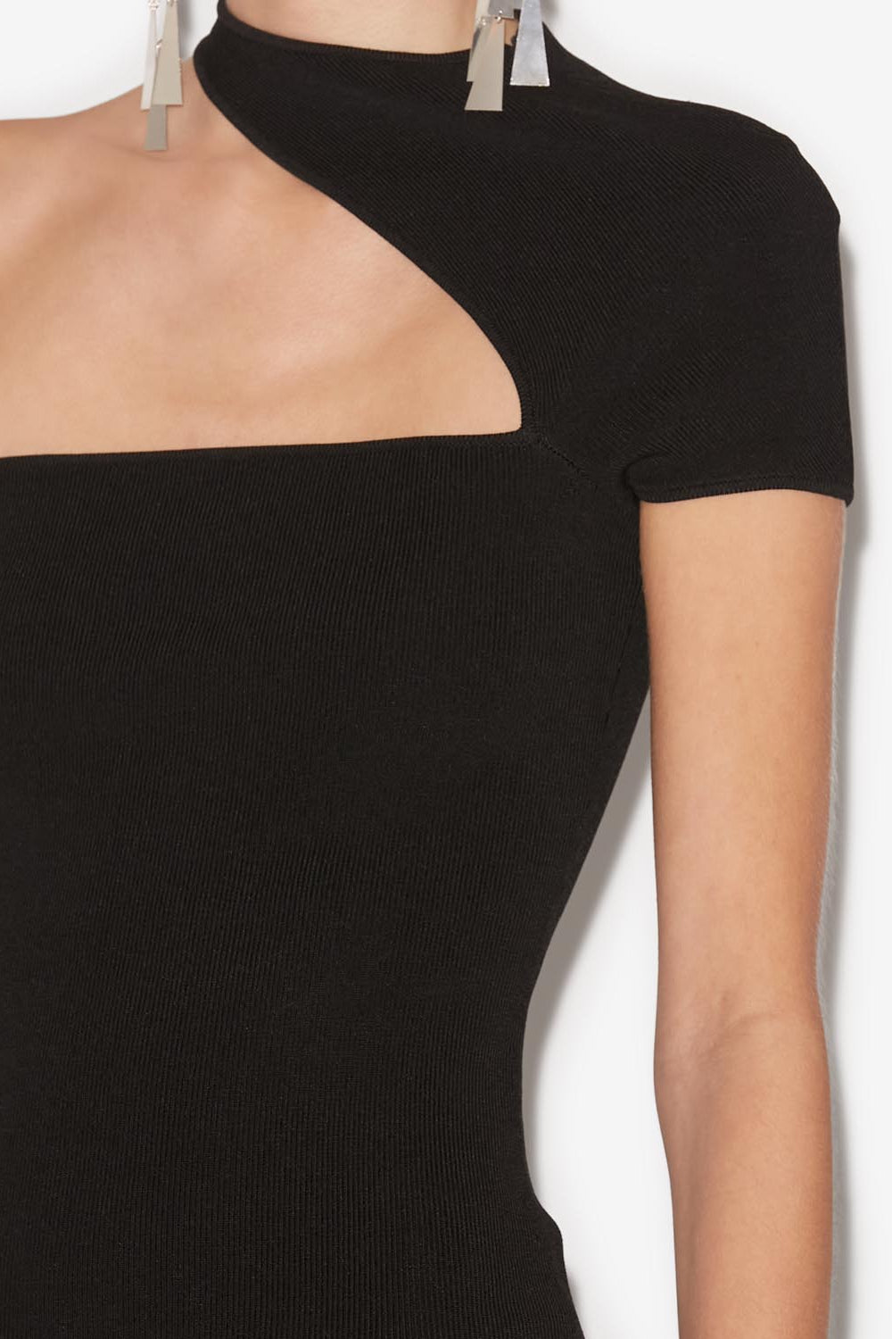 Osira asymmetrical jersey sweater - Black - Woman - 3