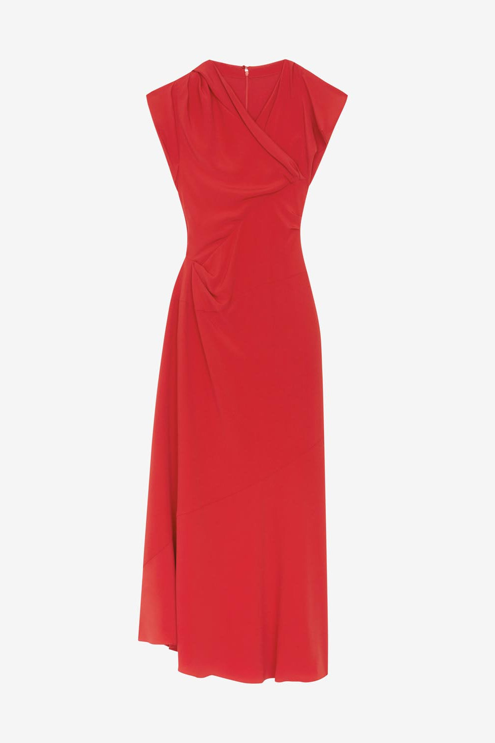 Robe longue à manches courtes kidena - Rouge écarlate - Woman - 1