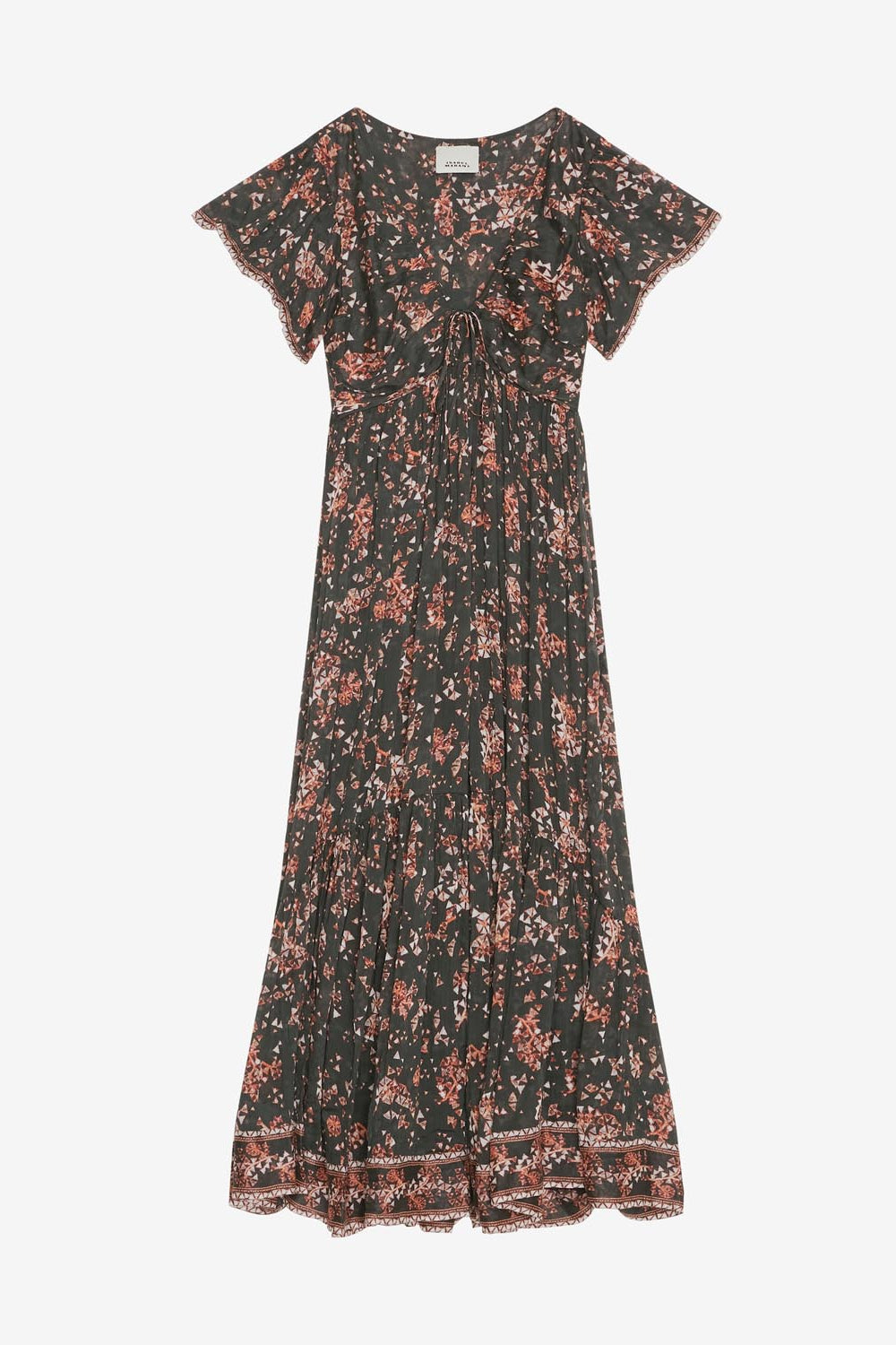 Robe longue imprimé agathe - Noir - Woman - 1