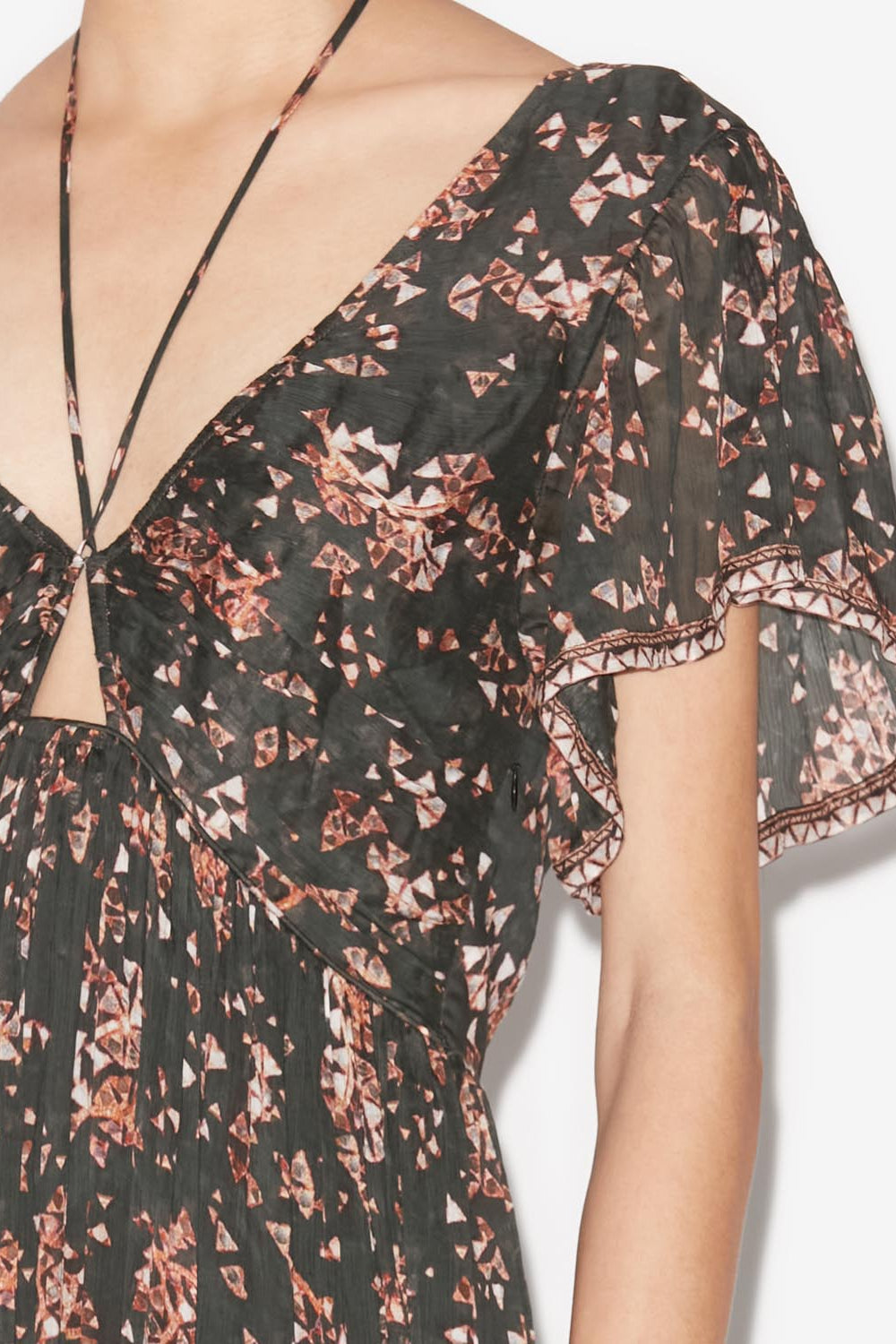 Robe longue imprimé agathe - Noir - Woman - 3