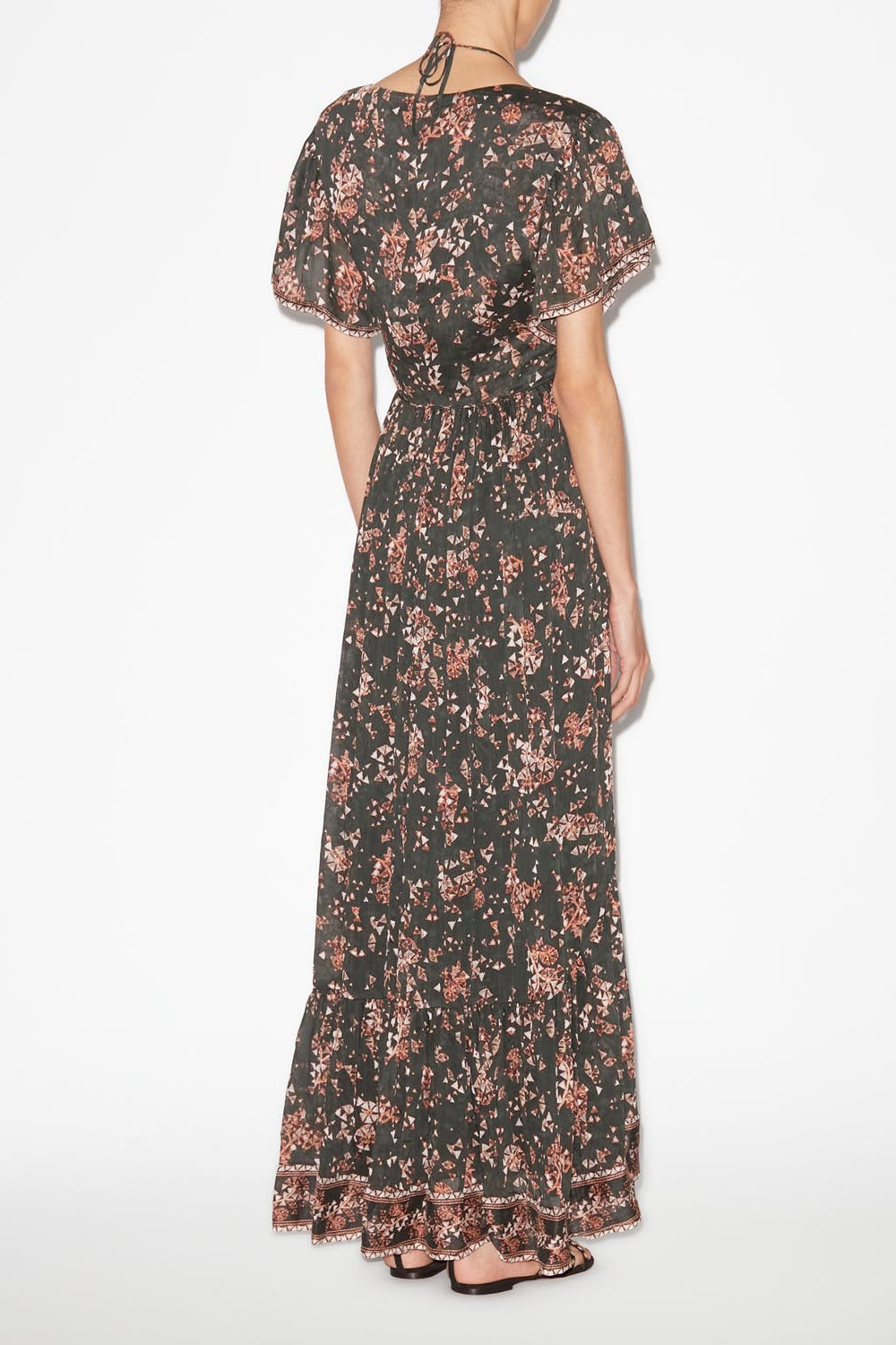 Robe longue imprimé agathe - Noir - Woman - 5