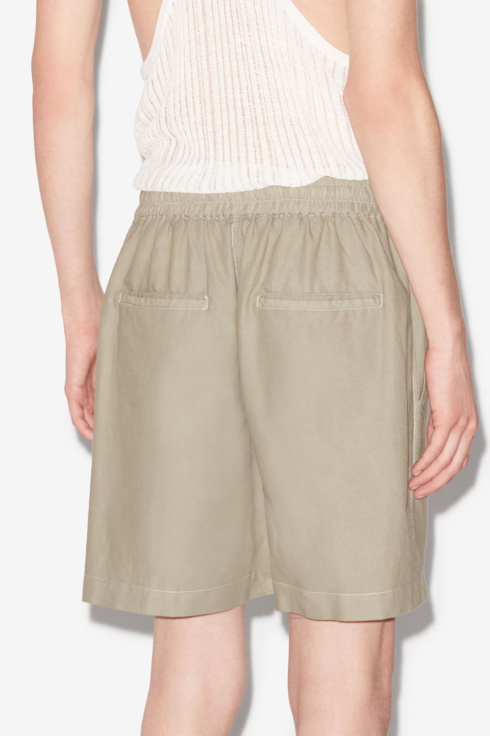 Vataya cotton shorts - Khaki - Man - 5