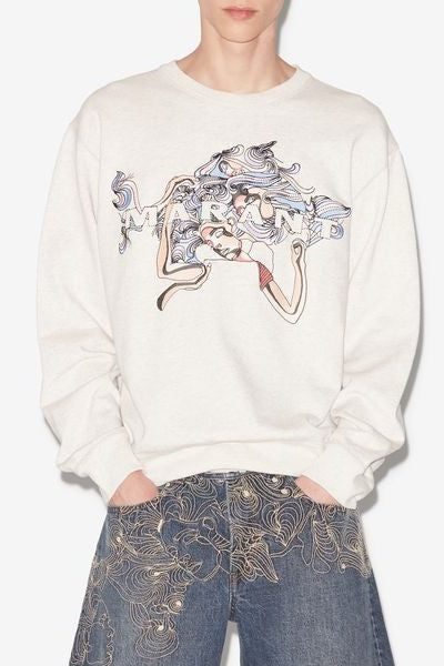 Sweatshirt mikoy aus jersey mit gesticktem logo - Naturfarben - Man - 4