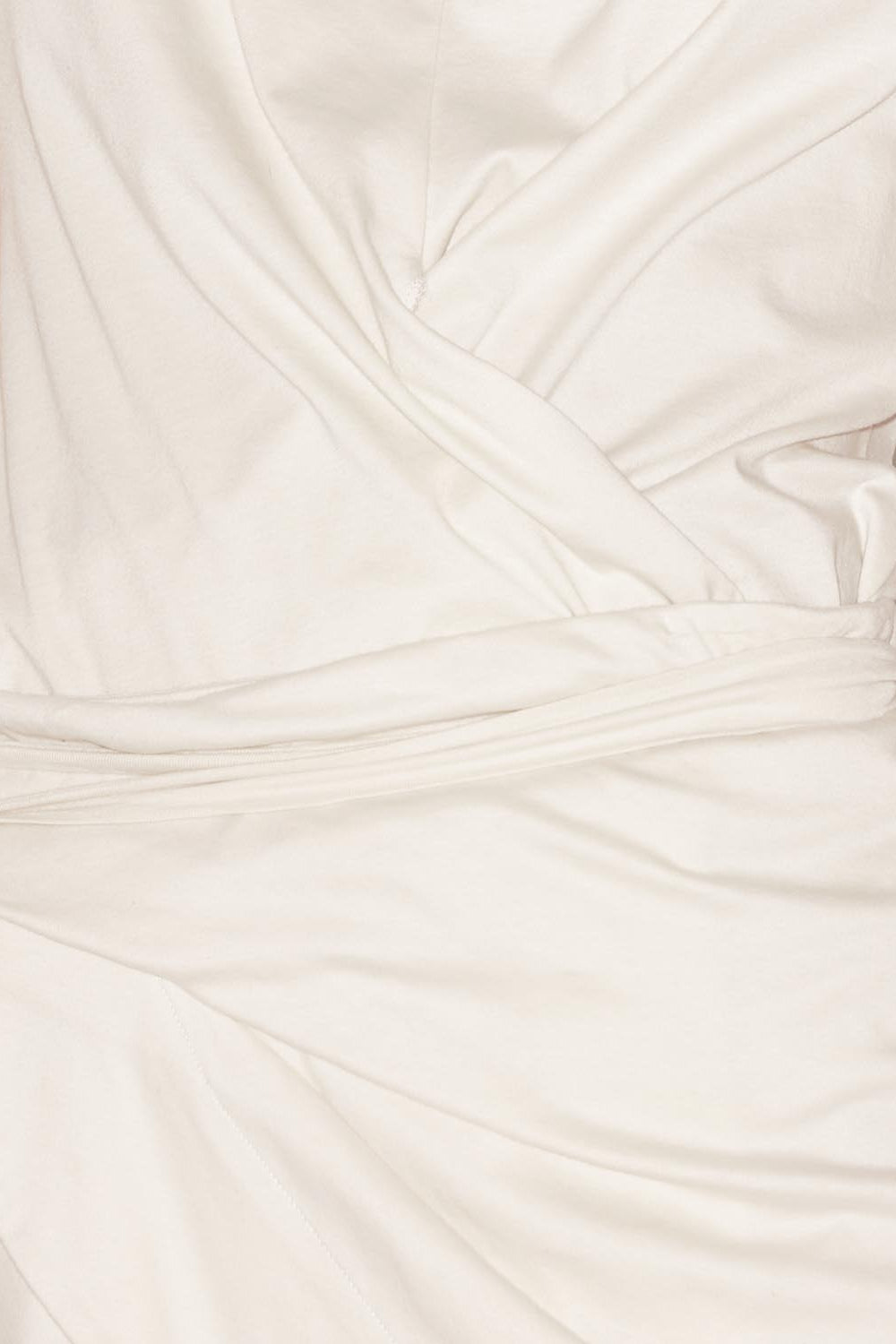 Maisan draped cotton t-shirt - Chalk - Woman - 3