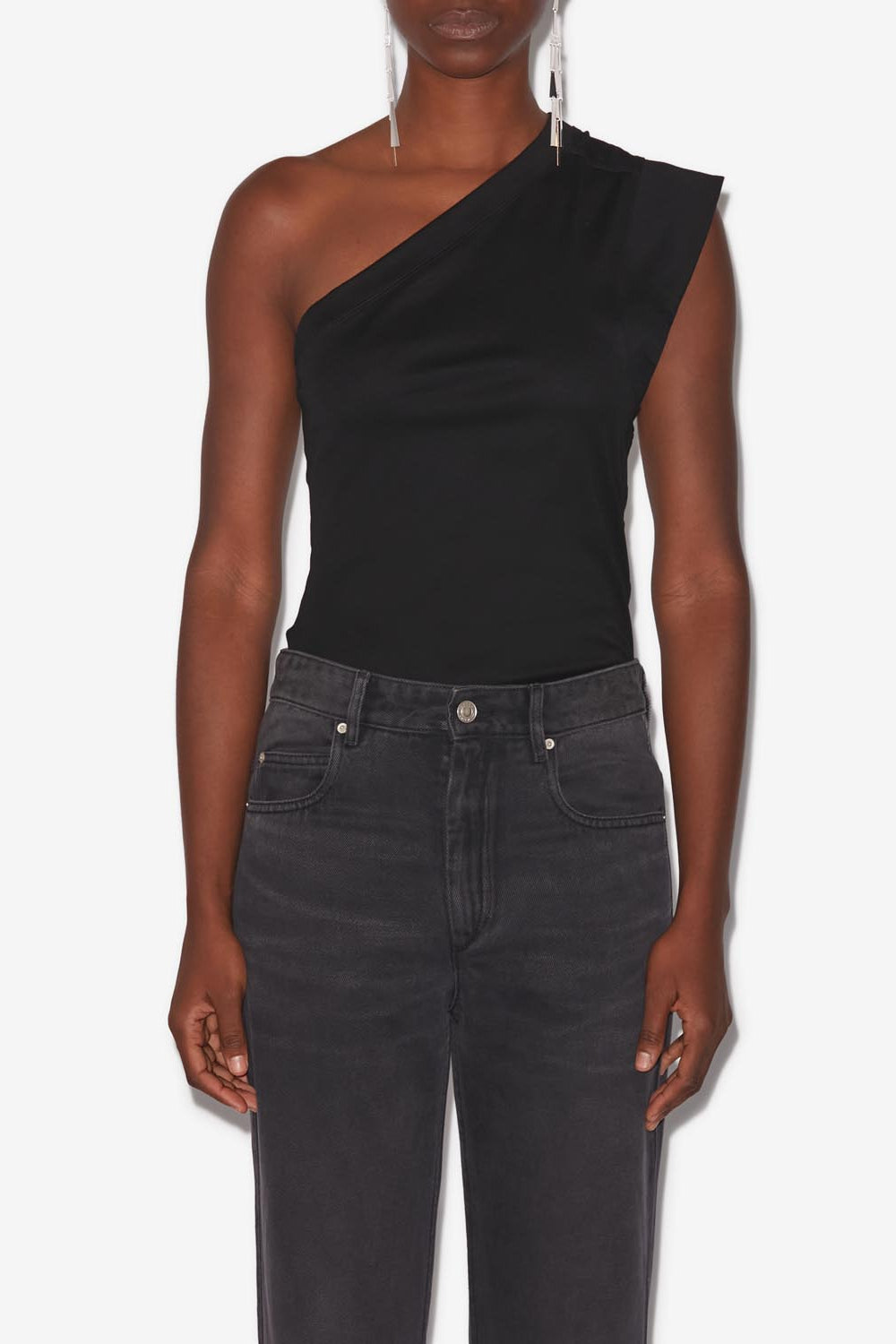 Maureen sleeveless jersey t-shirt - Black - Woman - 4