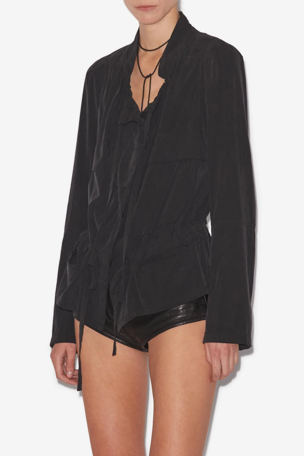 Veste fluide courte nancy - Noir délavé - Woman - 4