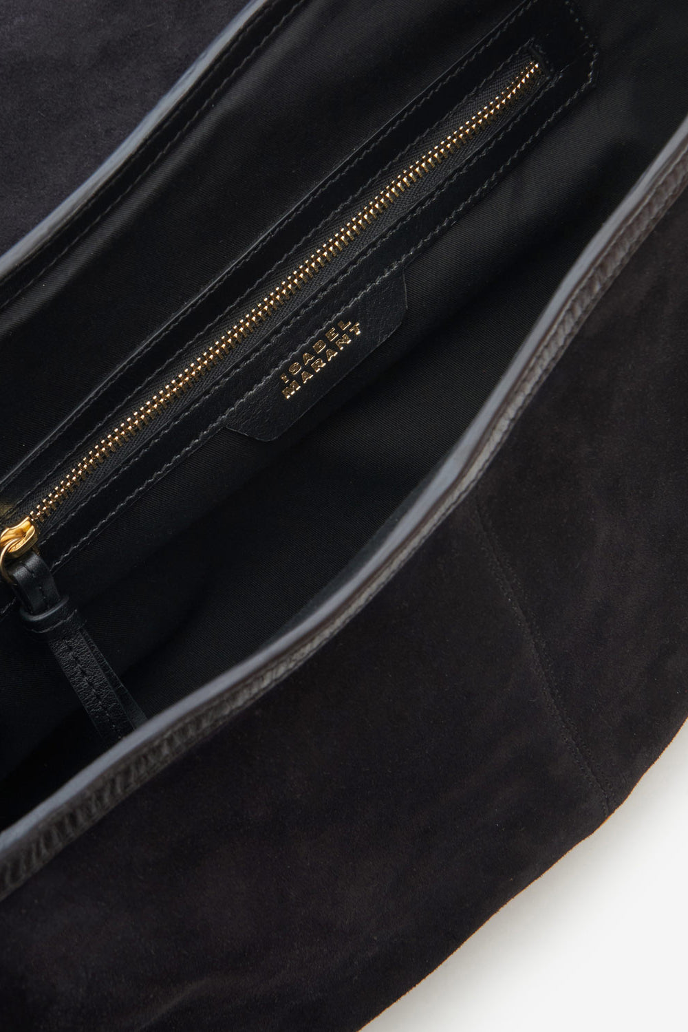 Sierra suede leather messenger bag - Black - Woman - 4