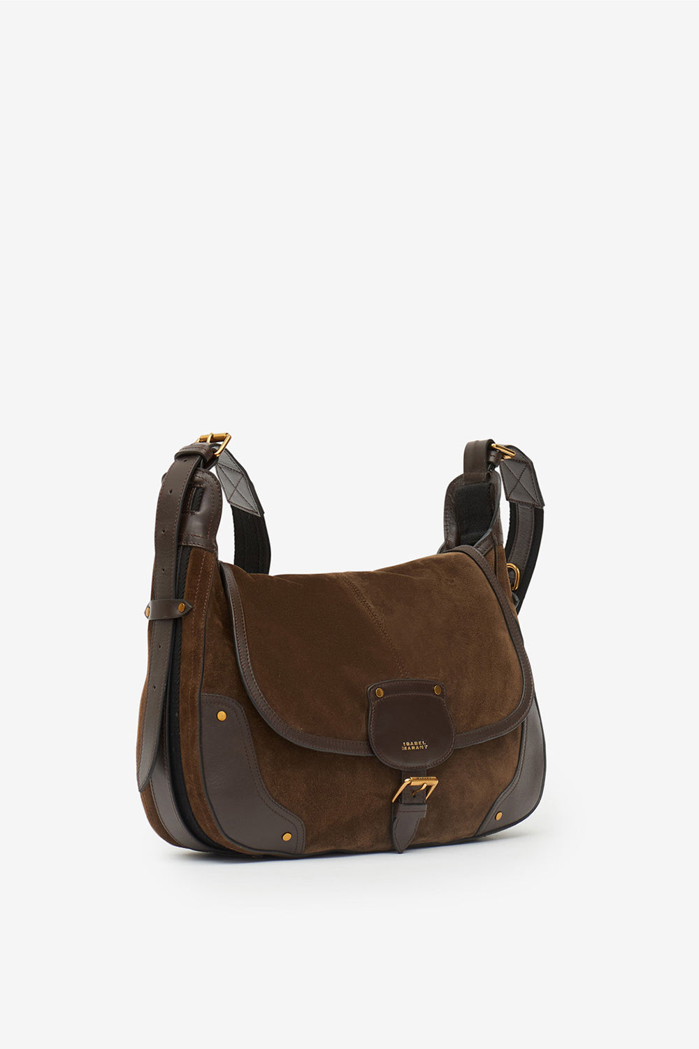 Sierra suede leather messenger bag - Bronze - Woman - 5