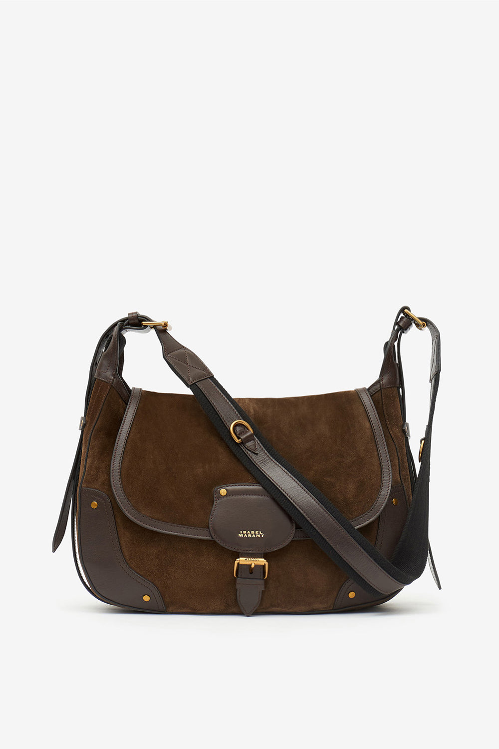 Sierra suede leather messenger bag - Bronze - Woman - 1