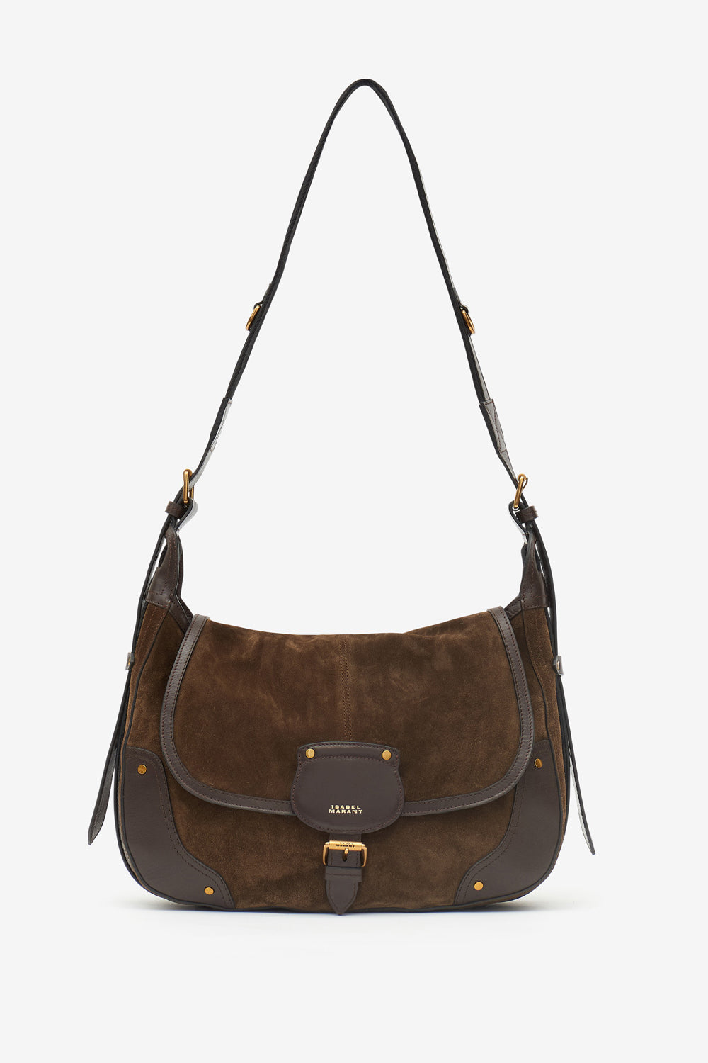 Sierra suede leather messenger bag - Bronze - Woman - 6